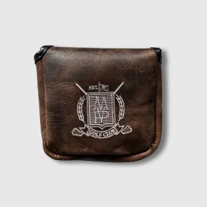 Leather Golf Putter Cover (Mallet) - Brown