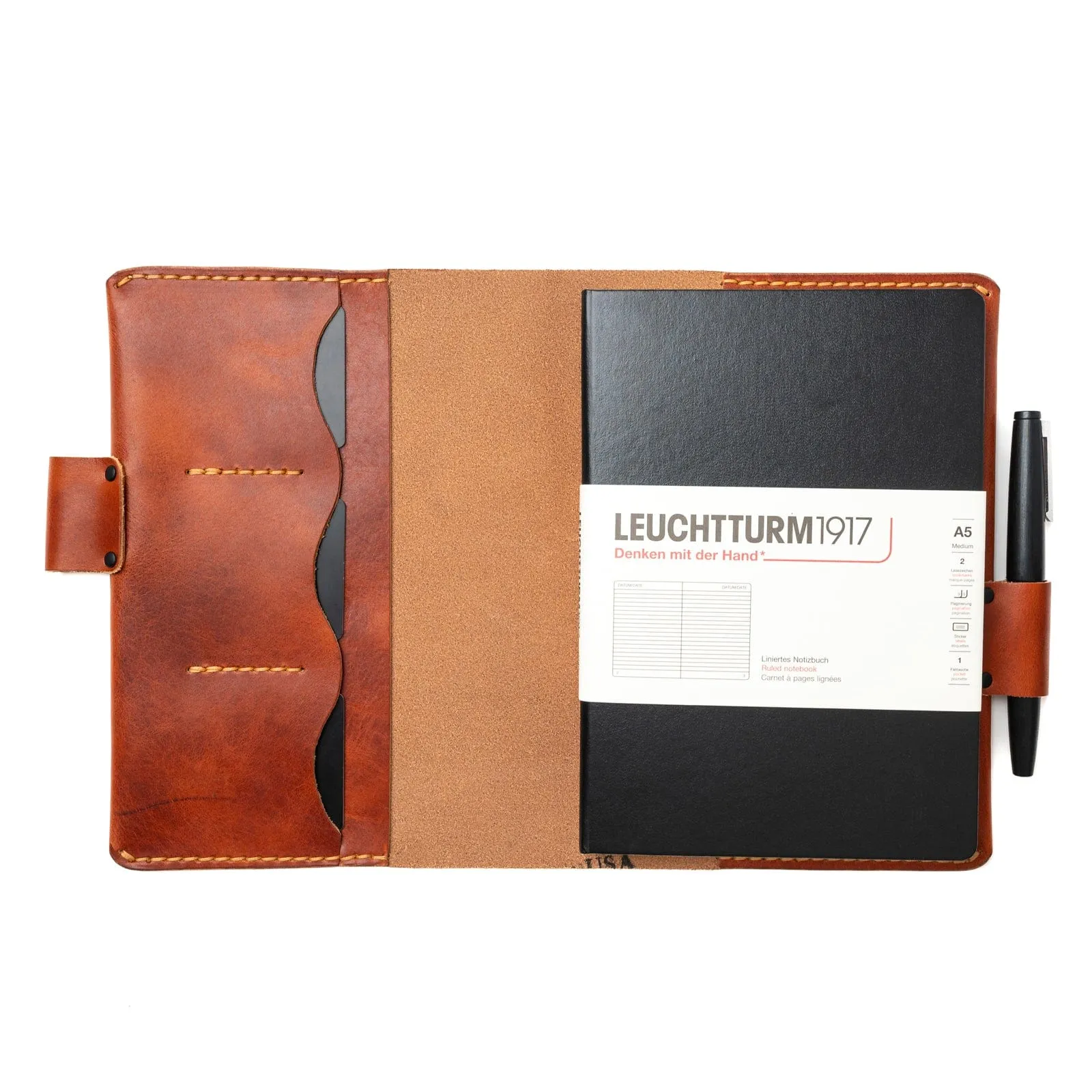 Leather Leuchtturm1917 A5 Notebook Cover