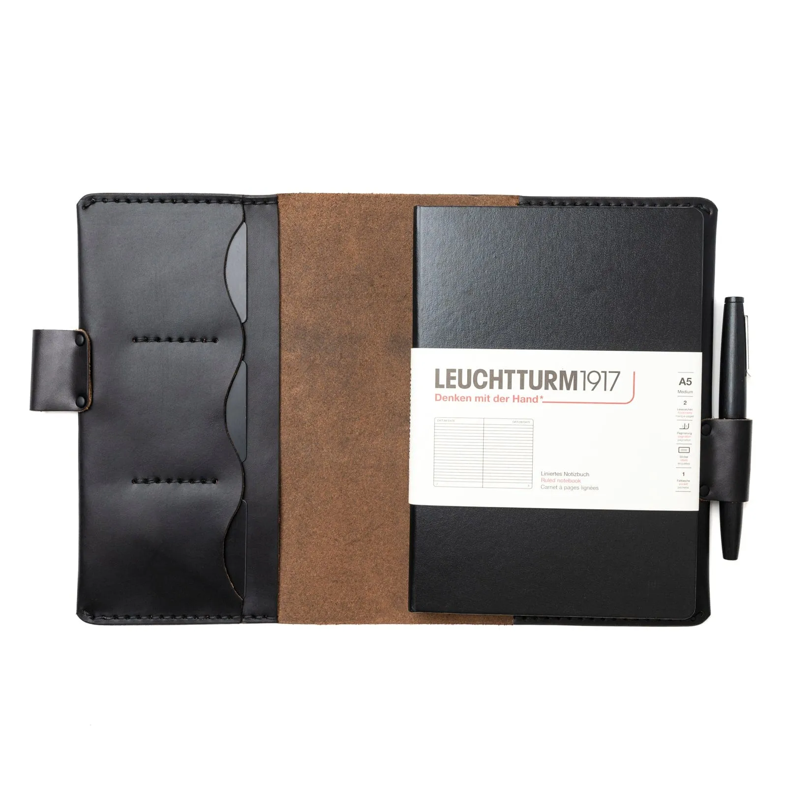 Leather Leuchtturm1917 A5 Notebook Cover