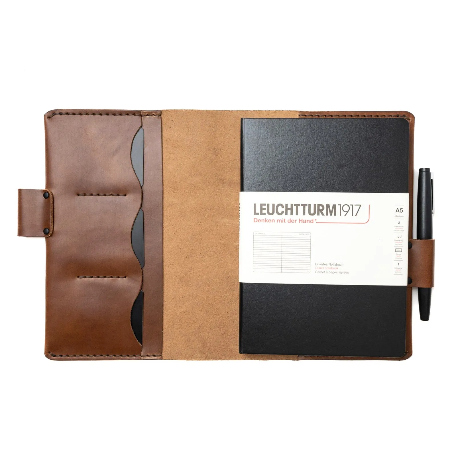 Leather Leuchtturm1917 A5 Notebook Cover