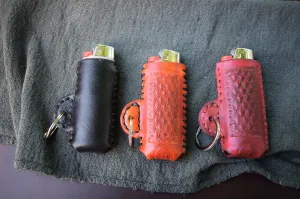 Leather Lighter Keychain Case (choose your color)