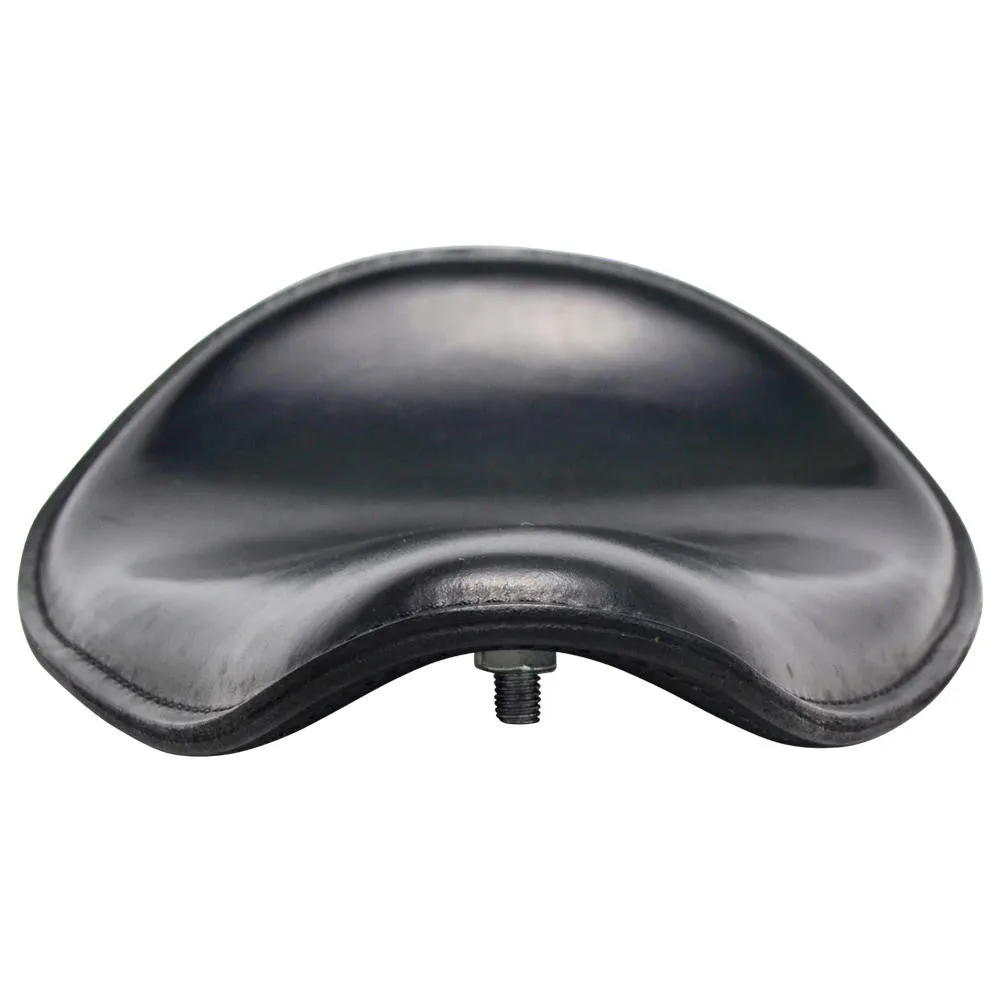 Leather Motorcycle Solo Seat - Black