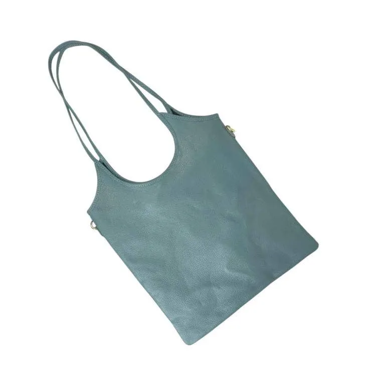 Leather Shoulder Bag with Crossbody Strap