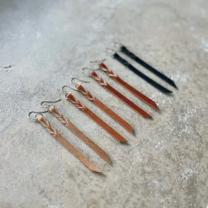 Leather Twist Detail Earrings
