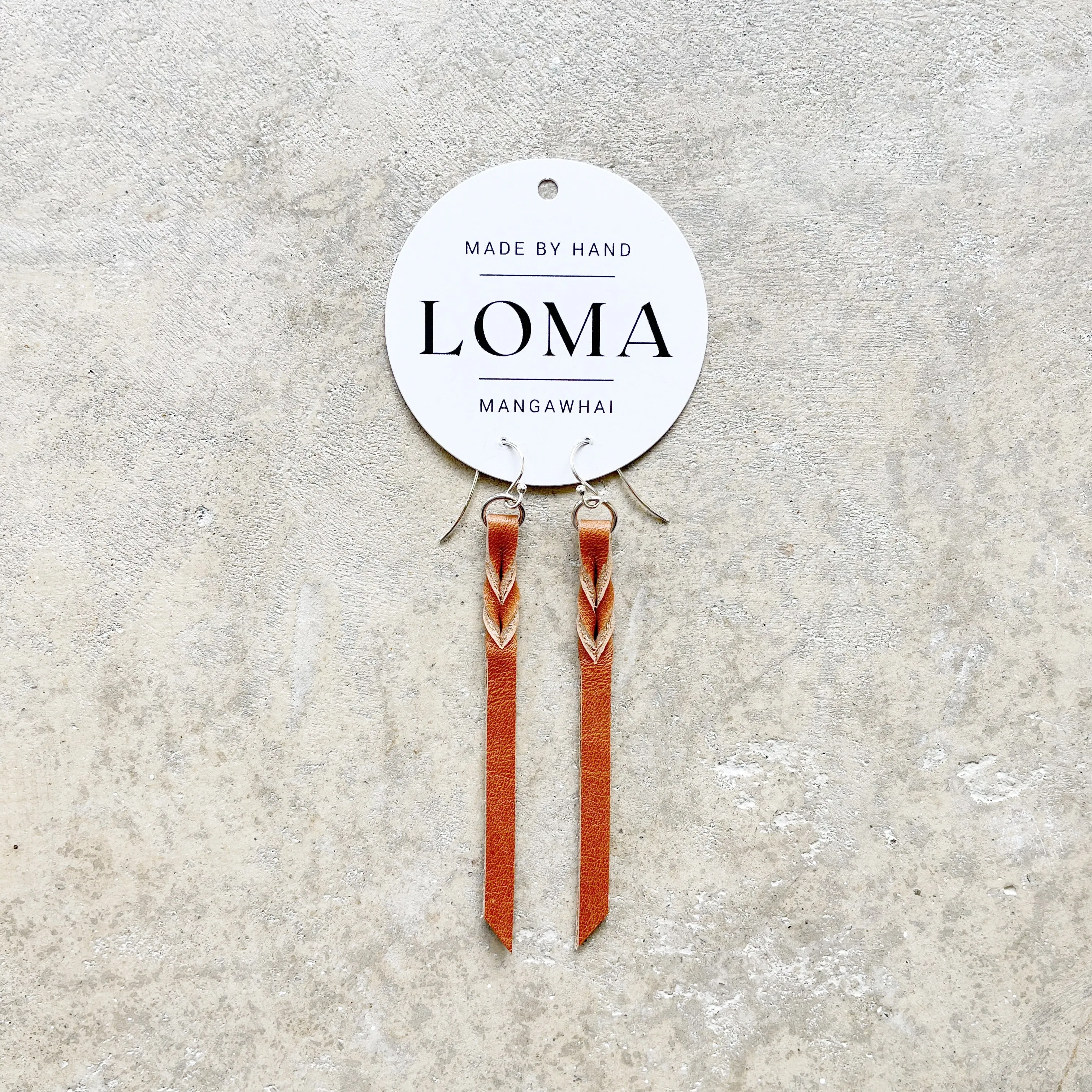 Leather Twist Detail Earrings