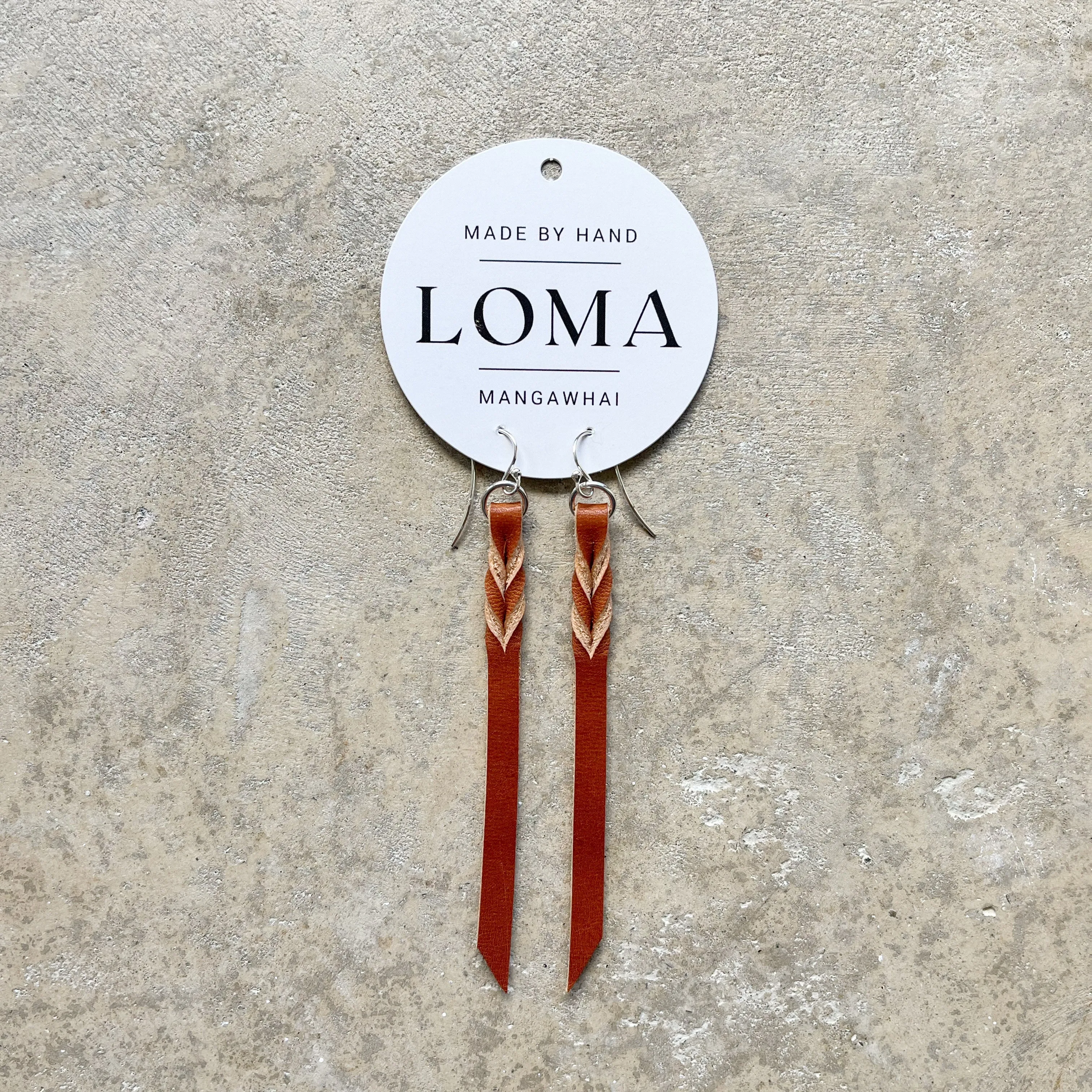 Leather Twist Detail Earrings