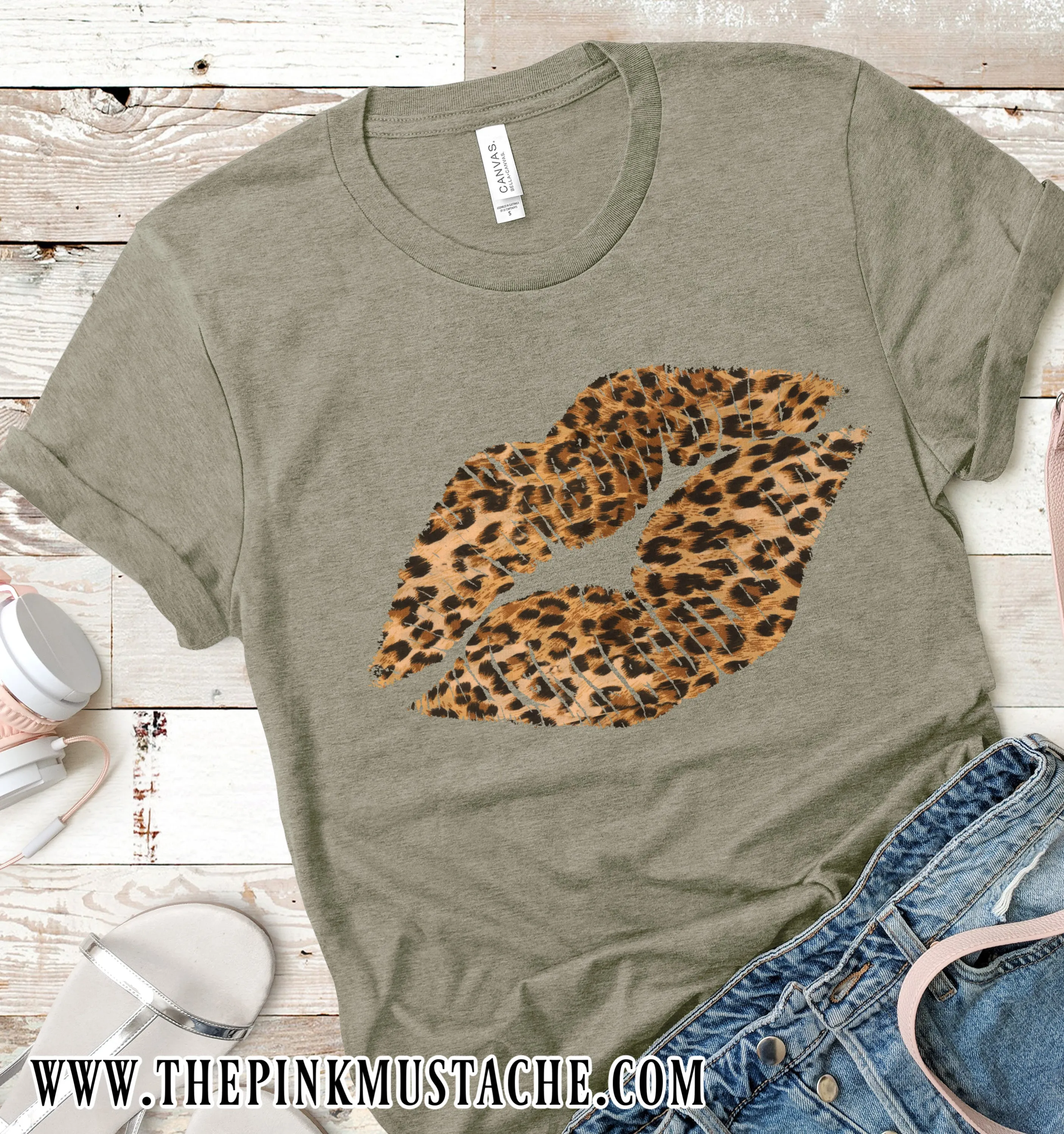 Leopard Lips Shirt / Fun Leopard Rocker Tee