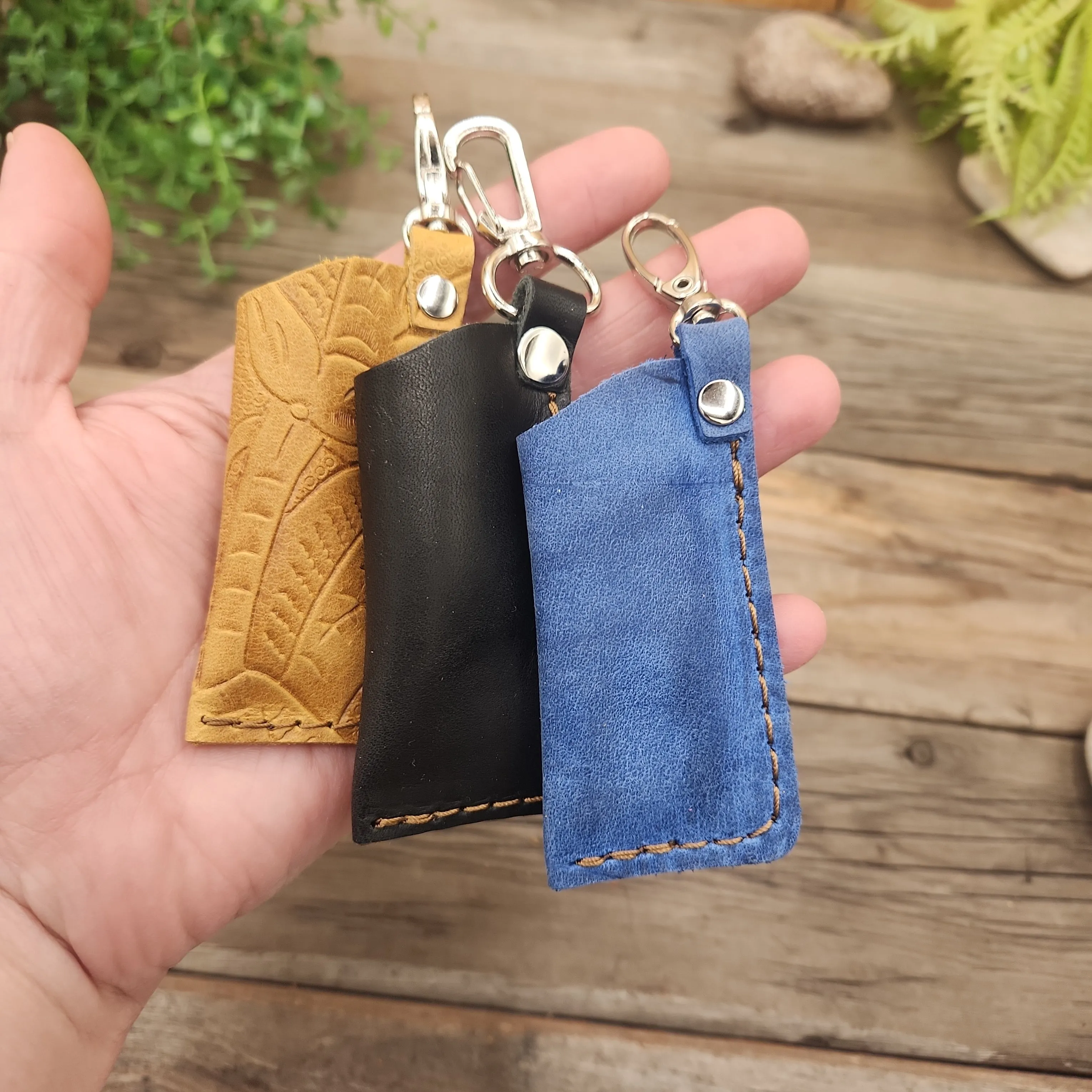 Lg Leather Chapstick Case