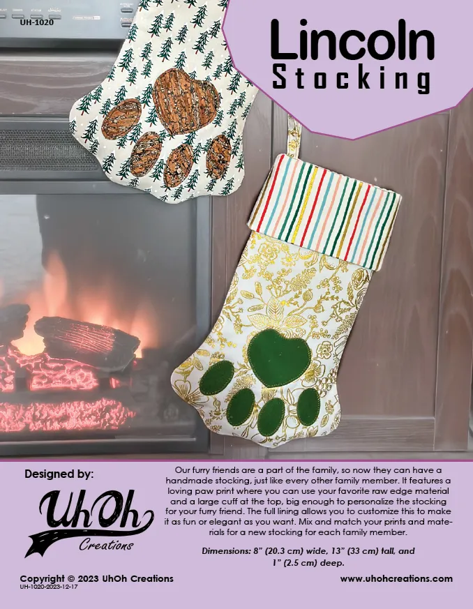 Lincoln Stocking Pattern - PDF Download
