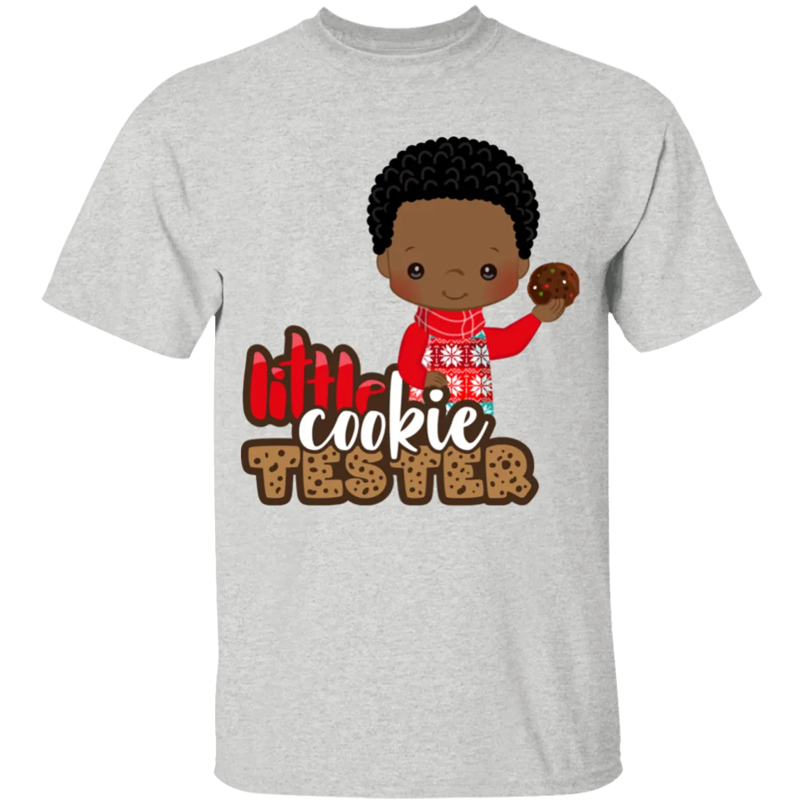 Little Cookie Tester African American Boy100% Cotton T-Shirt