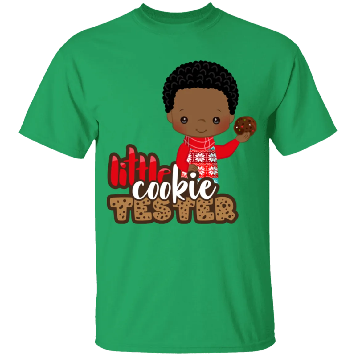 Little Cookie Tester African American Boy100% Cotton T-Shirt