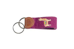 Llama Needlepoint Keychain