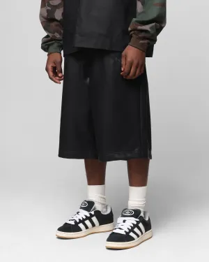 Loiter Collateral PU Leather Jorts Black