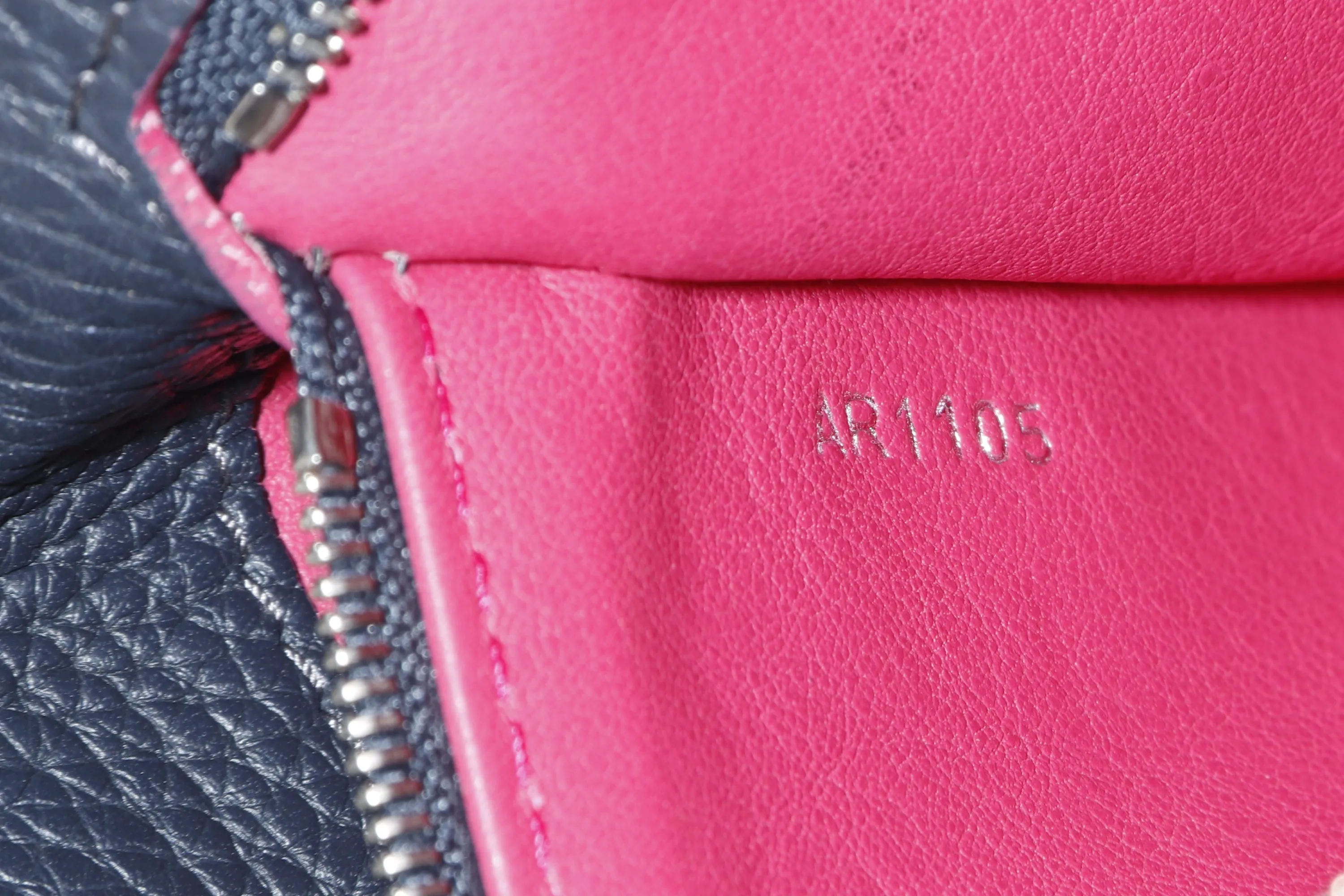 LOUIS VUITTON CAPUCINS BB (AR1105) MARINE ROUGE COLOR TAURILLON LEATHER SILVER HARDWARE, WITH STRAP & DUST COVER