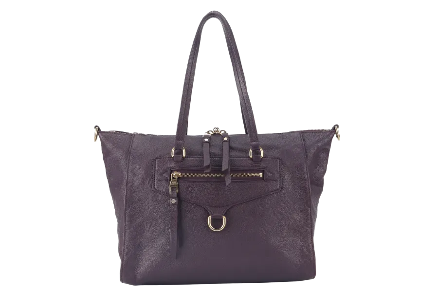 LOUIS VUITTON LUMINEWS PURPLE MONOGRAM EMPREINTE LEATHER GOLD HARDWARE NO DUST COVER