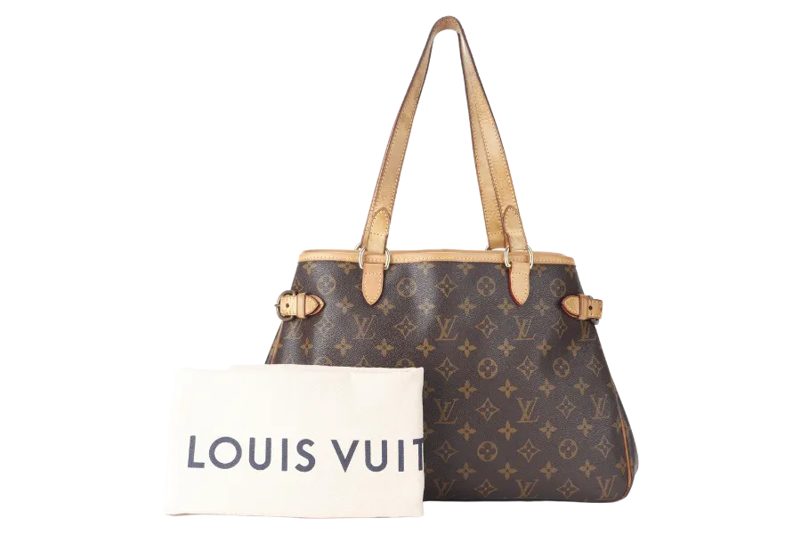 LOUIS VUITTON M51154 BATIGNOLLES TOTE BAG MONOGRAM CANVAS GOLD HARDWARE WITH DUST COVER