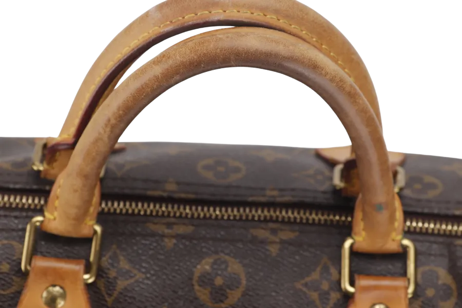 LOUIS VUITTON SPEEDY 30 MONOGRAM CANVAS GOLD HARDWARE WITH PADLOCK, NO KEYS & DUST COVER