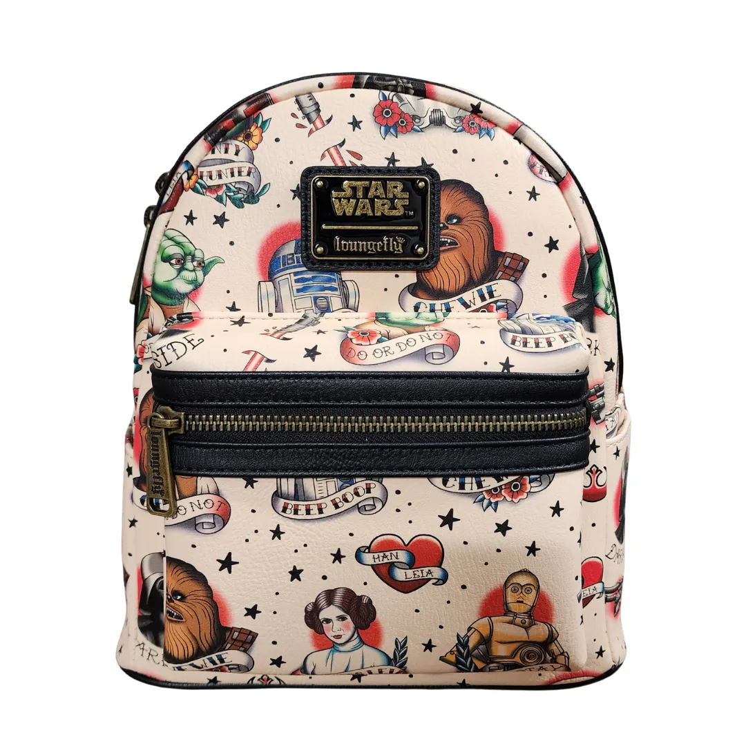 Loungefly Star Wars Cream Tattoo Mini DEFECTIVES