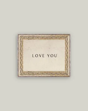 Love You Framed Antique Art