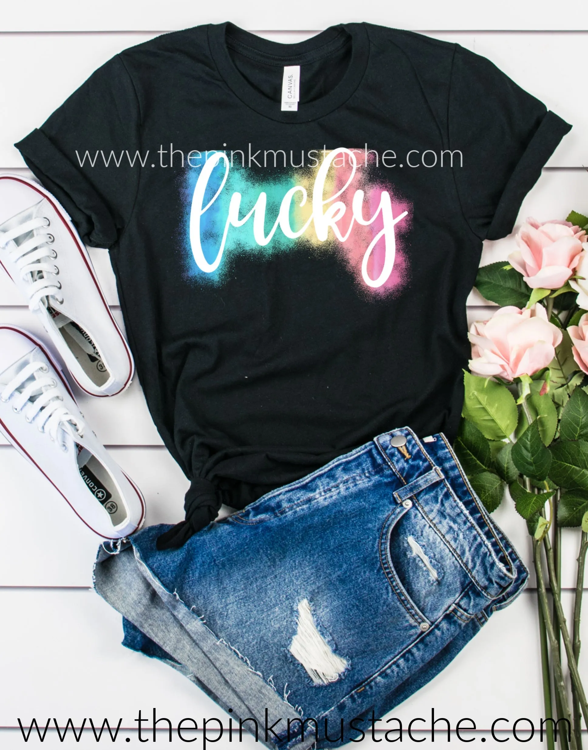 Lucky Watercolor Rainbow St. Patrick's Day Shirt SALE/ Kids and Adult Sizing/ Youth and Adult Mommy and Me Shirts