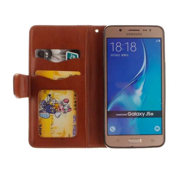 Luxury Phone Cases For Samsung Galaxy J5 2016 J510 J5108 Datura flower Floral Leather Case Capa For Samsung Galaxy J5 J500 Cover
