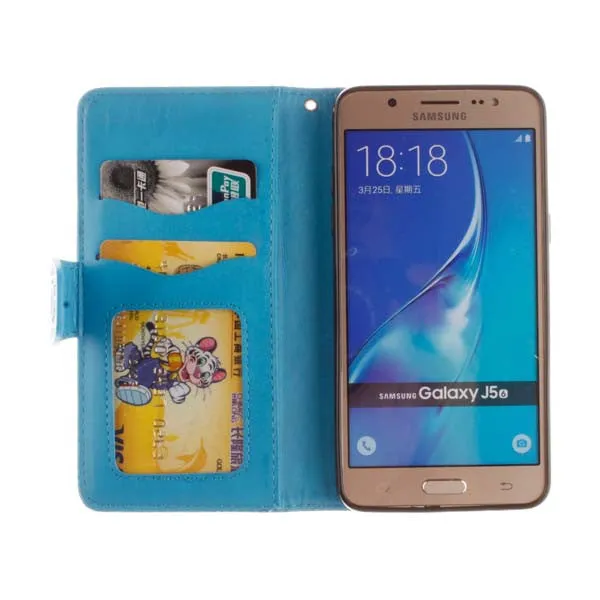 Luxury Phone Cases For Samsung Galaxy J5 2016 J510 J5108 Datura flower Floral Leather Case Capa For Samsung Galaxy J5 J500 Cover
