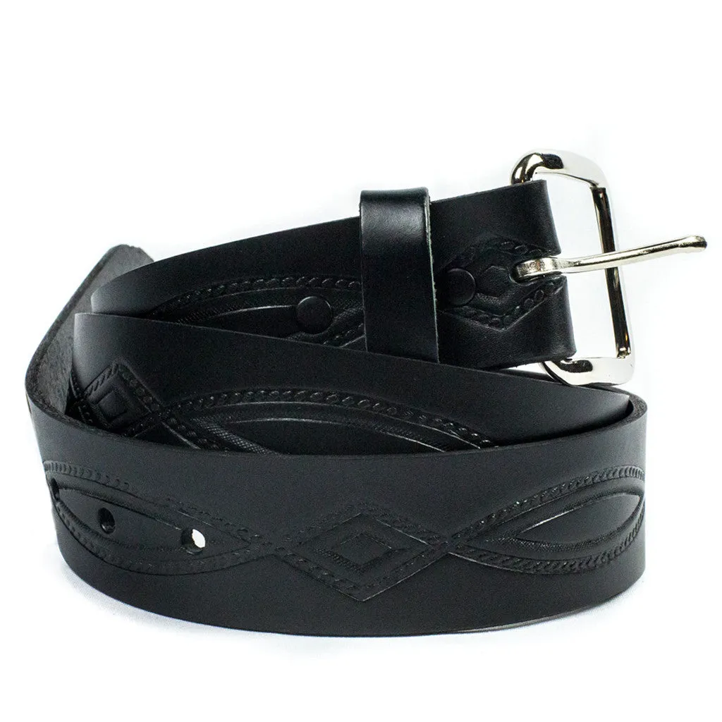 M116  1 1/2" Belt- Diamond Design