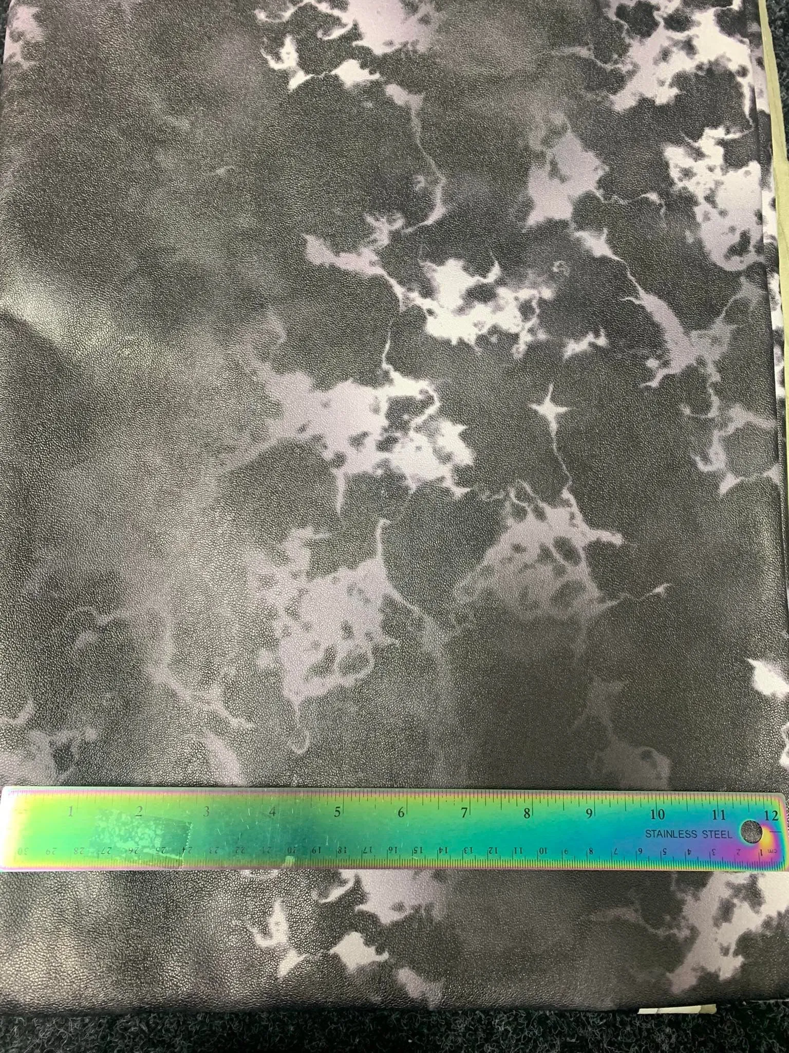 Marble Grey Skies - Faux Leather