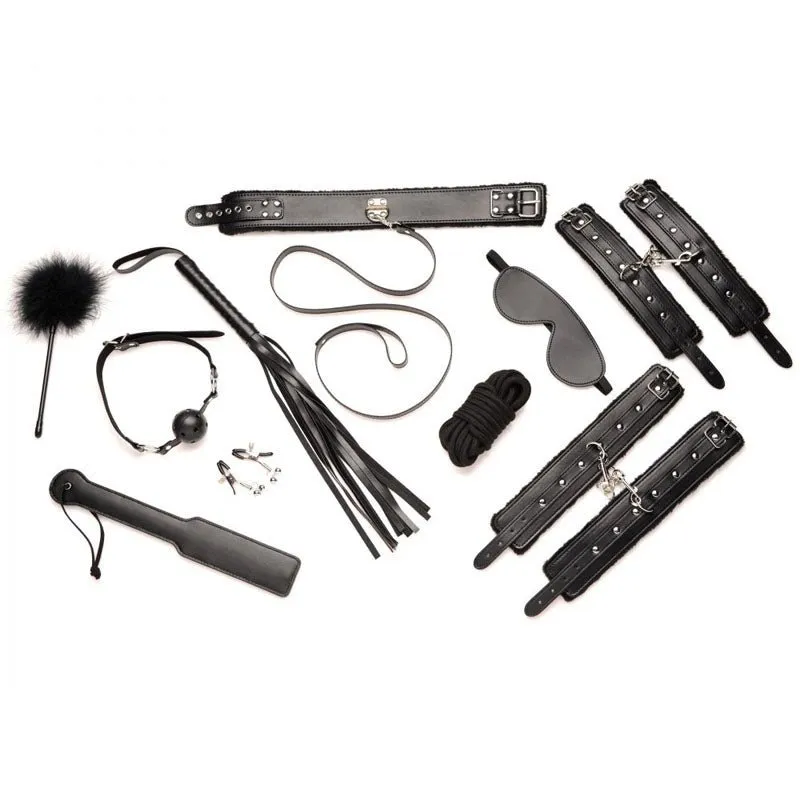 Master Series Hook Up Plush 10 Piece Bondage Set