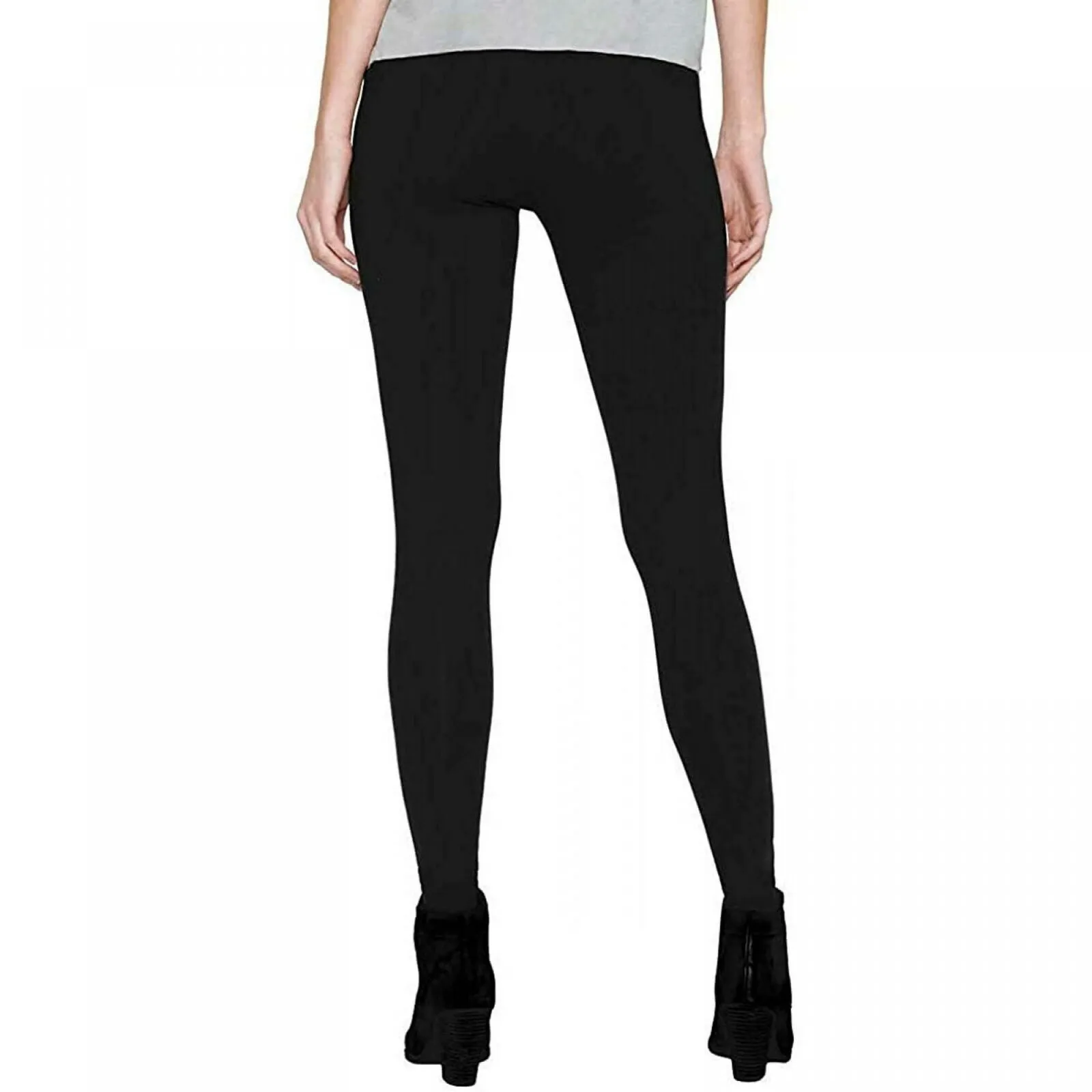 Matty M Women's Wide Waistband Wear Everywhere Leggings Black Medium