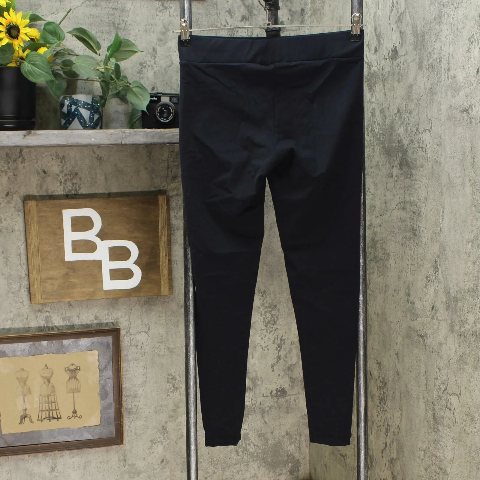 Matty M Women's Wide Waistband Wear Everywhere Leggings Black Medium
