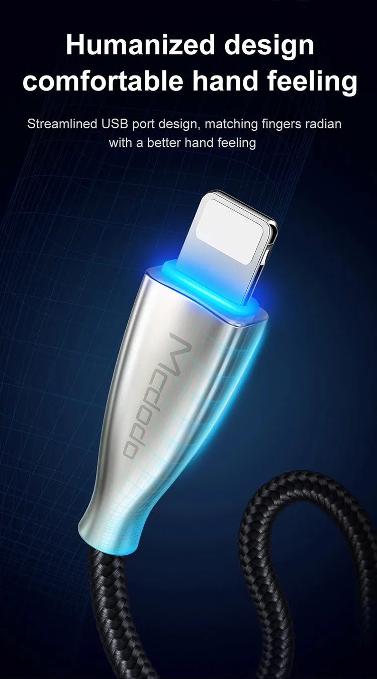 MCDODO Excellence Series Lightning Cable 1.8M Black for iPad iPhone