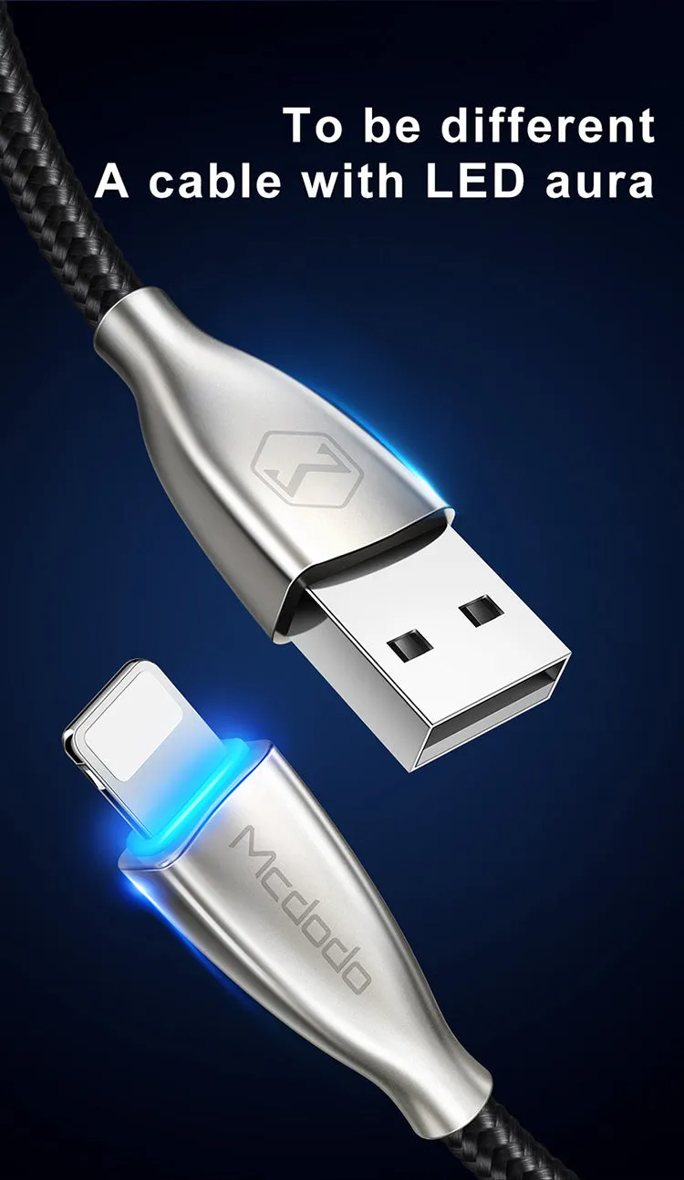 MCDODO Excellence Series Lightning Cable 1.8M Black for iPad iPhone