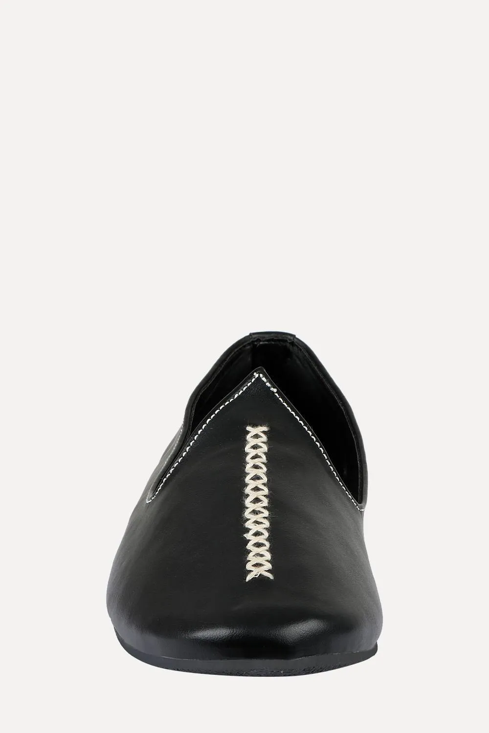 Mens Contrast Stitch Faux Leather Juttis