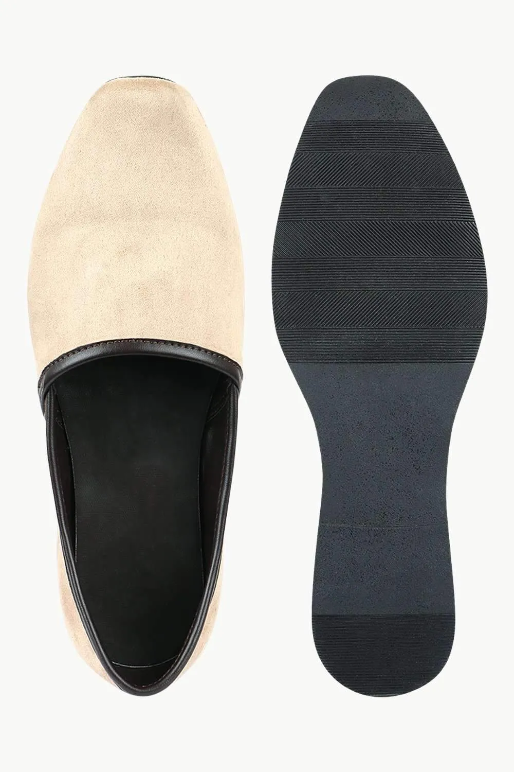 Men's Tan Faux Suede Juttis