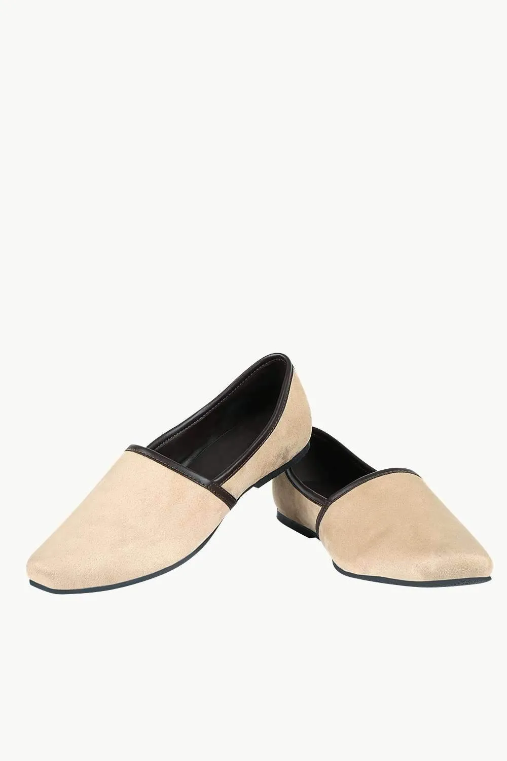 Men's Tan Faux Suede Juttis