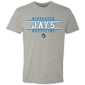 MIDDLESEX WRESTLING Screen Print Grey Shirt
