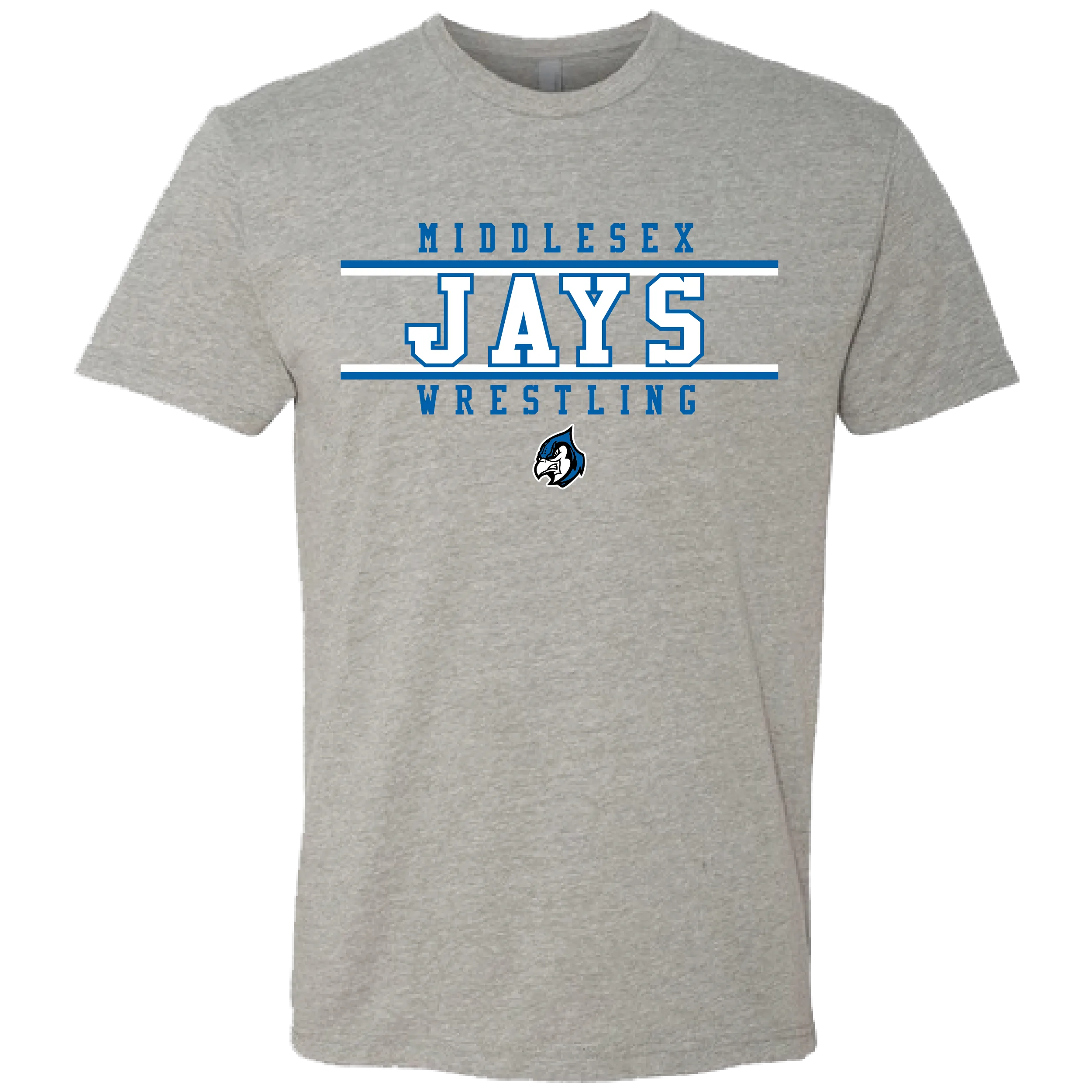 MIDDLESEX WRESTLING Screen Print Grey Shirt