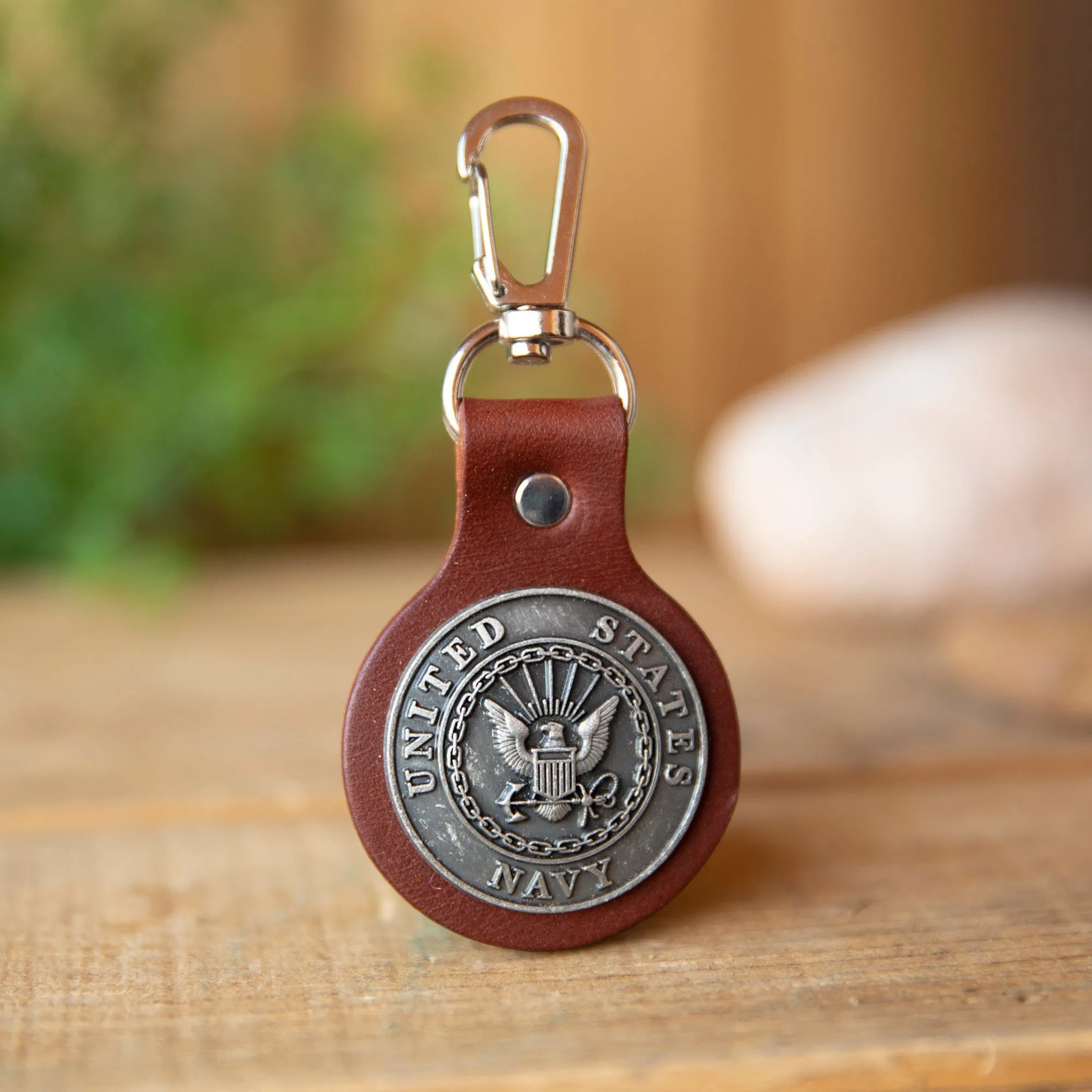 Military Emblem Hook Keyfob