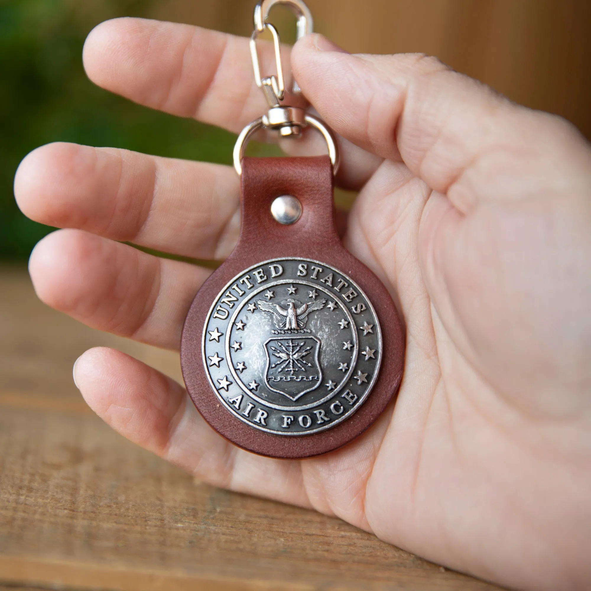 Military Emblem Hook Keyfob