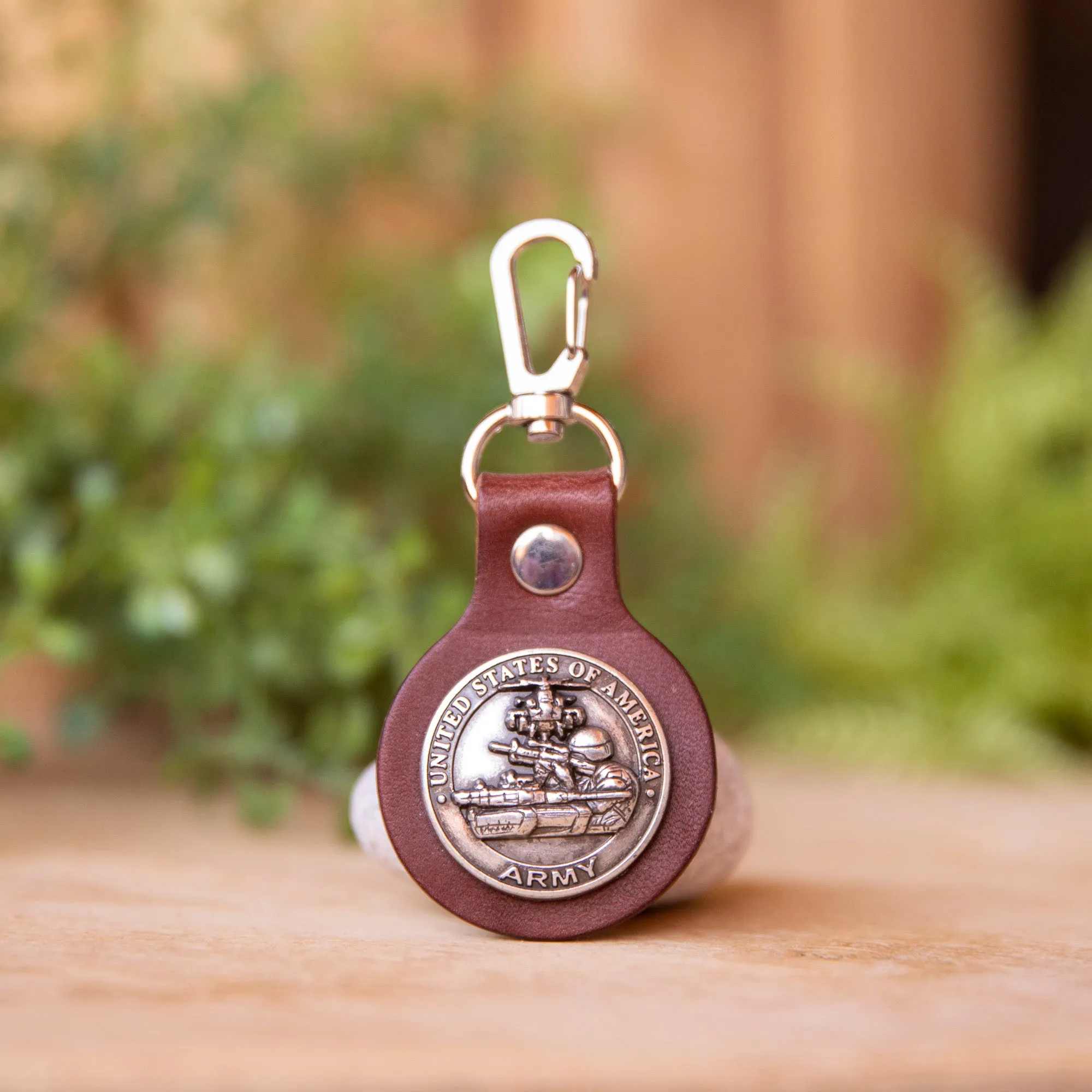 Military Emblem Hook Keyfob