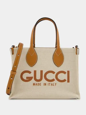 Mini Canvas Tote Gucci Print