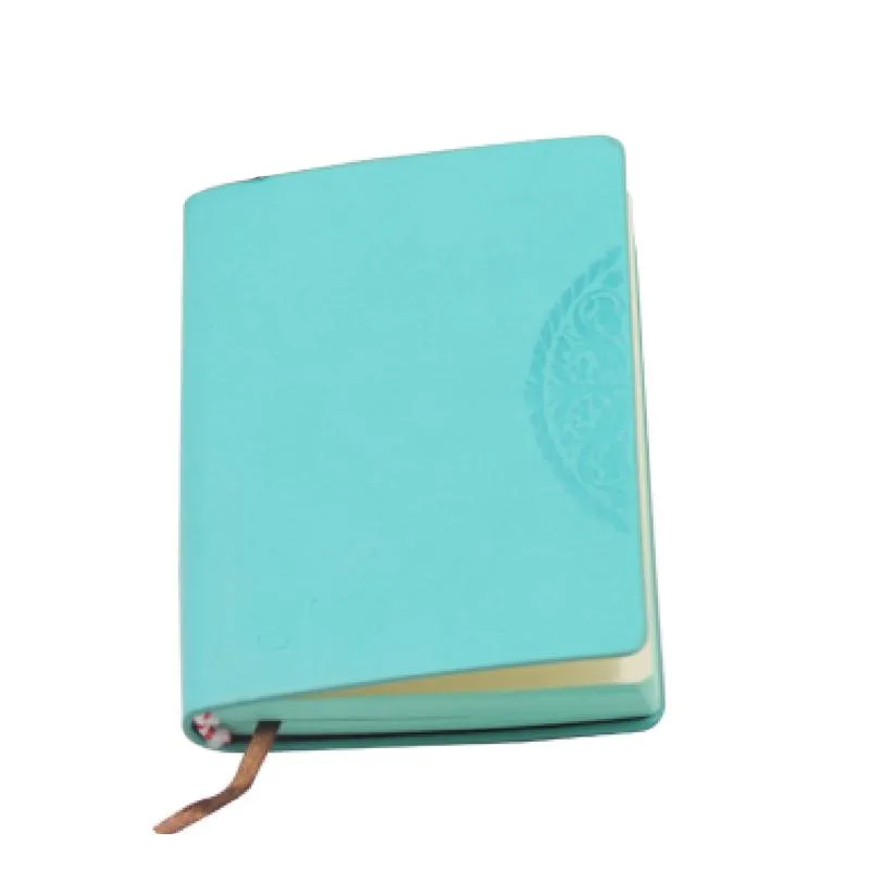 Mini Notebook With Embossed Flower Pattern On Pu Leather Cover