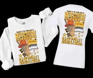 Missouri Basketball Tickets WHITE Sweatshirt or Tee