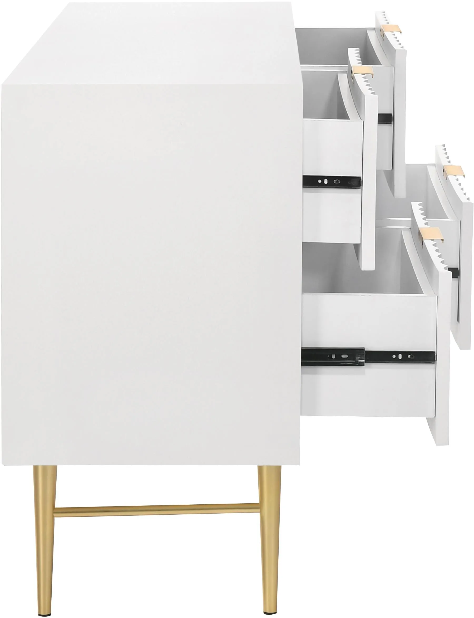 Modernist White Gloss Dresser