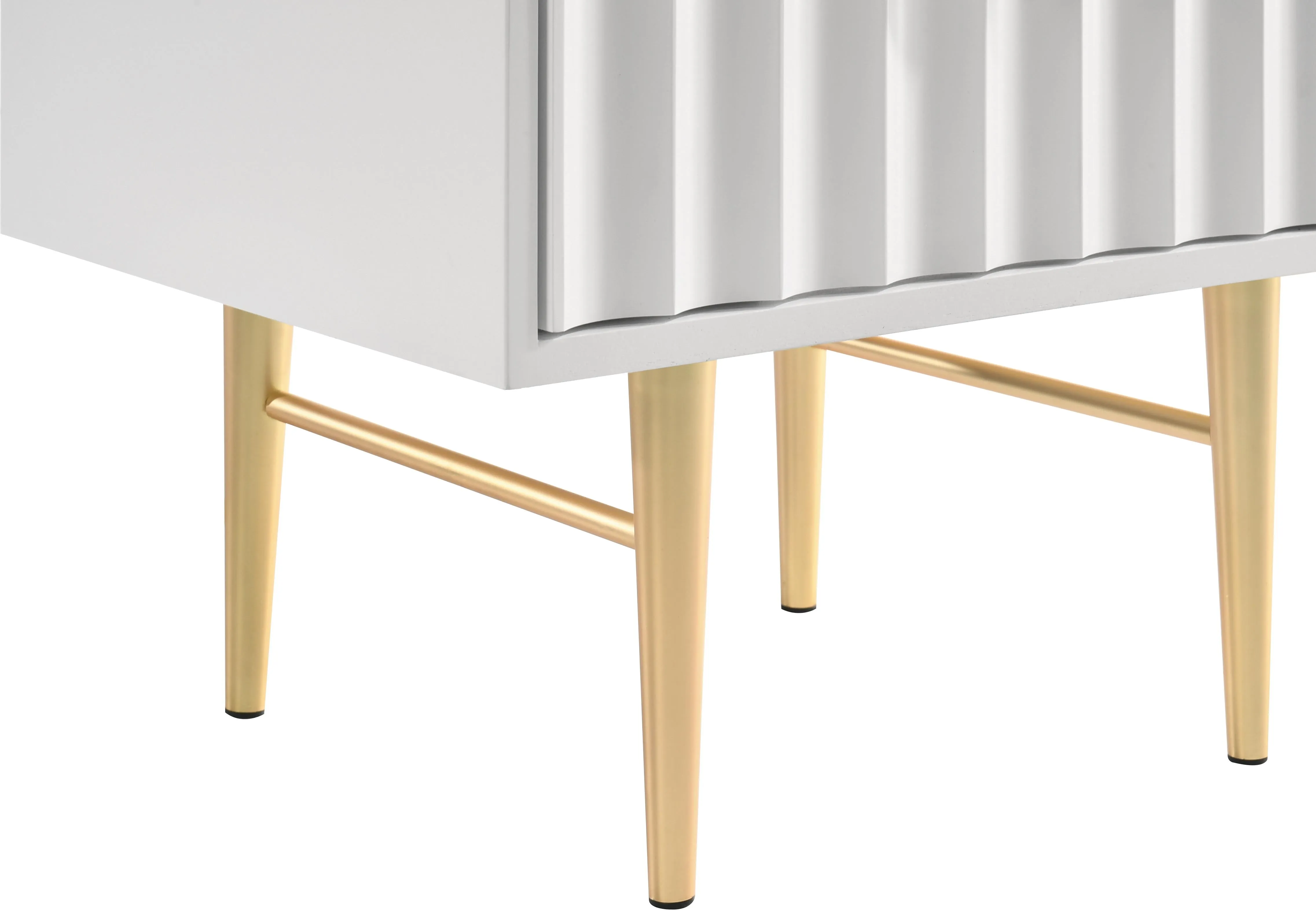 Modernist White Gloss Night Stand