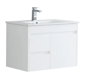 Monza 750mm Wall Hung Waterproof PVC Vanity Unit and Basin