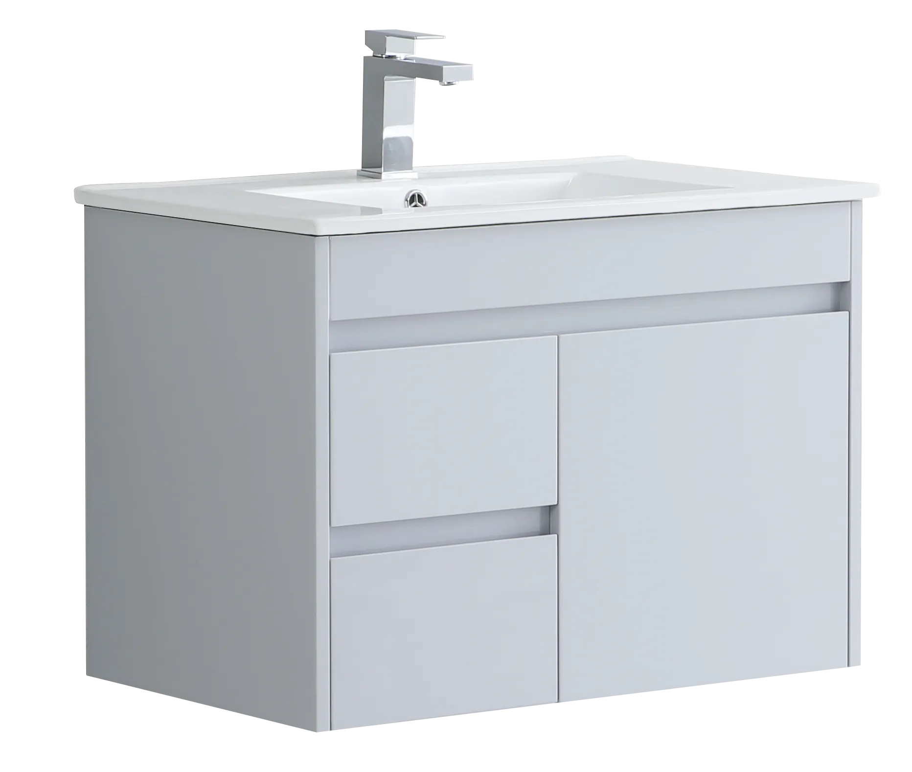 Monza 750mm Wall Hung Waterproof PVC Vanity Unit and Basin