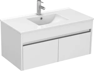 Monza 900mm Wall Hung Waterproof PVC Vanity Unit and Basin One Drawer