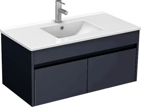 Monza 900mm Wall Hung Waterproof PVC Vanity Unit and Basin One Drawer